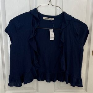 Old Navy Women's Dark Blue Ruffle Shrug